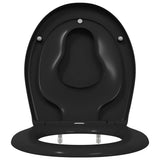 Toilet Seat Black 47 x 37 x 4 cm Duroplast 42002352