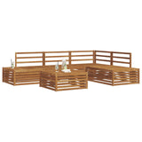 Outdoor Sofa Set 5 Piece Natural Solid Acacia Wood 3374094