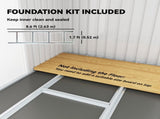 9ft x 4ft Metal Garden Shed, Outdoor Tool House with Foundation Kit, Ventilations and Double Doors, T3398P377666