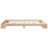 Bed Frame Natural 140 x 190 cm Solid Pine Wood 872866