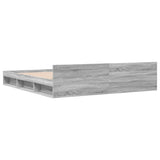 Bed Frame with Drawers without Mattress Grey Sonoma 180x200 cm Super King 3280732
