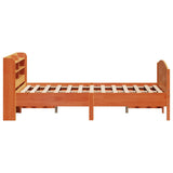 Bed Frame without Mattress Wax Brown 135x190 cm Solid Wood Pine 3306977