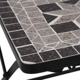 Garden Chair Set of 2 Grey Powder-coated iron and ceramic 46716