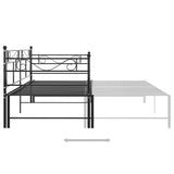 Sofa Bed Frame Black Powder-Coated Metal Pull-Out Sofa Bed Frame 324770