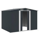 Garden Storage Shed Anthracite Steel 257x205x178 cm 47030