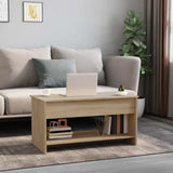 809650 Coffee Table Sonoma Oak 102x50x52,5 cm Engineered Wood