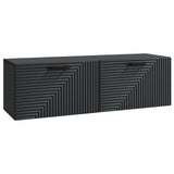 Wall-Mounted TV Cabinet Black 98 x 31 x 30 cm Engineered Wood 898726
