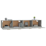Wall Cabinets 2 pcs Concrete Grey 100x36.5x35 cm Engineered Wood 3115663