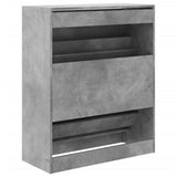 Shoe Cabinet Concrete Grey 80x34x96.5 cm Engineered Wood 839969