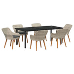 Dining Set Light grey Poly rattan 3261717