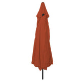 Garden Parasol Terracotta 394 x 394 x 248 cm 42003641