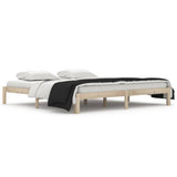 Bed Frame without Mattress Solid Wood Pine 200x200cm 810385