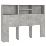 Headboard Cabinet Concrete Grey 140x19x103,5 cm 811866