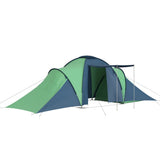 Camping Tent 6 Persons Blue and Green 93184