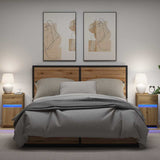 LED Bedside Cabinet 2 pcs Artisan oak 38 x 34 x 61 cm 874146
