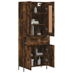 Highboard Smoked Oak 69.5x34x180 cm Engineered Wood 3199886