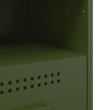 ZNTS Bedside Cabinet Olive Green 36x39x50.5 cm Steel 843062