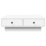 ZNTS Coffee Table White 90x90x28 cm Engineered Wood 848087