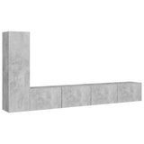 3 Piece TV Cabinet Set Concrete Grey Engineered Wood 3079095