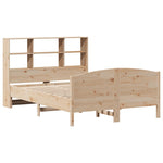 ZNTS Bookcase Bed without Mattress 150x200 cm King Size Solid Wood Pine 3323101