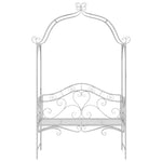 Garden Bench with Cushion White 104 x 54 x 93cm Steel 42008120