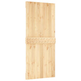 Sliding Door with Hardware Set 90x210 cm Solid Wood Pine 3203182