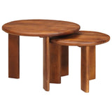 Nesting Coffee Tables 2 pcs Honey Brown Solid Mango Wood 4104653