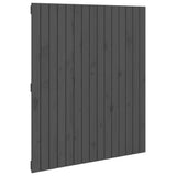 Wall Headboard Grey 95.5x3x110 cm Solid Wood Pine 824935