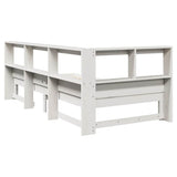 Bookcase Bed without Mattress White 100x200 cm Solid Wood Pine 3324389