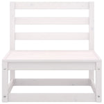 Garden 4-Seater Sofa White Solid Pinewood 3075360
