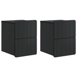 Wall-Mounted Bedside Cabinet 2 pcs Black 33 x 34.5 x 43 cm 898298