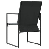 Chair with Cushion 4 pcs Black and Anthracite Textilene 42003025
