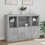 Sideboards with LED Lights 3 pcs Concrete Grey Engineered Wood 3209110