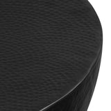 Coffee Table Hammered Aluminium 70x30 cm Black 246510