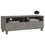 TV Cabinet HAMAR Light Grey 106x40x40 cm Solid Wood Pine 340471