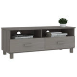 TV Cabinet HAMAR Light Grey 106x40x40 cm Solid Wood Pine 340471