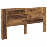 Storage Headboard with LED Old Wood Engineered Wood 3418702