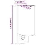 ZNTS Outdoor Wall Lights with Sensors 2pcs Black Die-cast Aluminium 4006317