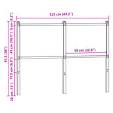 Replace Headboard Brown Oak 120 cm Engineered Wood and Steel 4007796