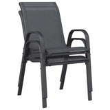 Garden Bistro Set 3 pcs Grey Steel 42003979