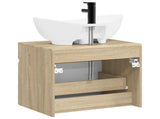 Bathroom Furniture Set Sonoma Oak Engineered Wood 3404312