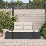 Garden Sofa Black 123 x 62 x 69cm Poly Rattan 42006802