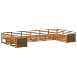 Sofa Sets 10 pcs Solid Acacia Wood 3383887