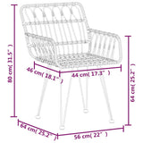 7 Piece Garden Dining Set Black Poly Rattan 3157870