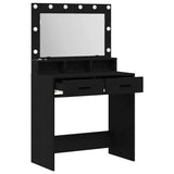 Dressing Table Black Oak 79 x 41 x 135 cm Engineered Wood 865083