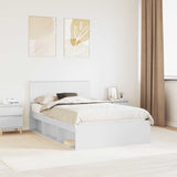 Bed Frame with Headboard White 120 x 200 cm Solid Pine Wood 3410618