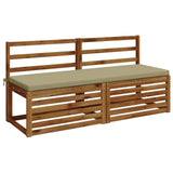2-Piece Bench Cushions SOEST 2 pcs 100% Polyester Light Green 949431