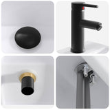 Bathroom Wash Basin Matte Black 45.5 x 25.5 x 13 cm Metal 890223