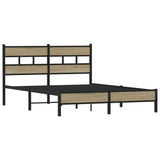 Bed Frame without Mattress Sonoma Oak 150x200 cm King Size Engineered Wood 4017256