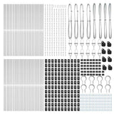 Embedded Fence Post 52 pcs Silver Powder-Coated Steel 3350158
